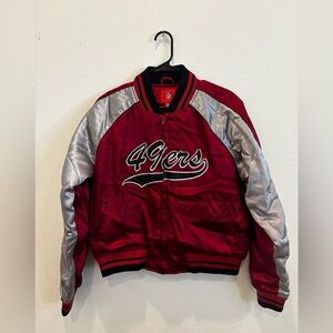 NFL Women’s Red and Silver 49ers  Bomber Jacket XL